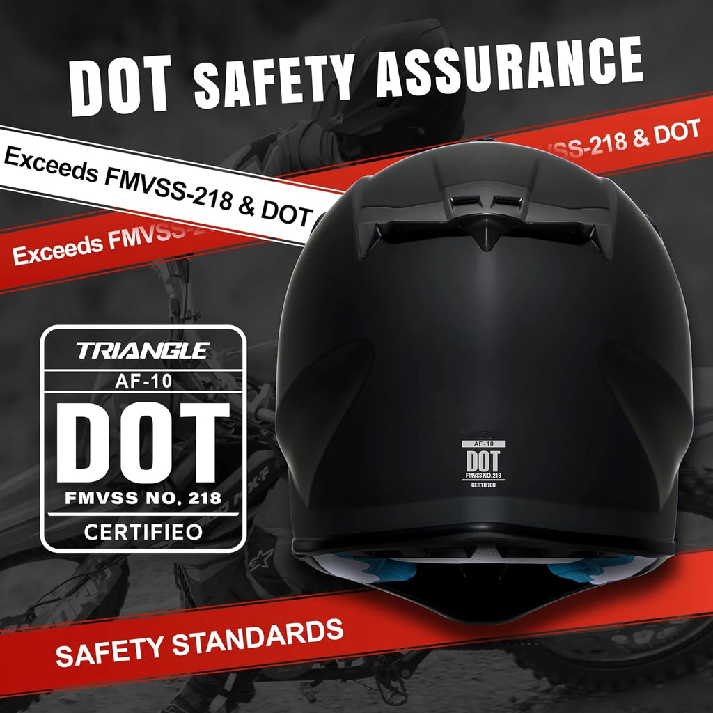 Adult and teens Dirt Bike Helmet Full Face Motorcycle Helmets with Adjustable Goggles  Motocross Helmet for Off-Road ATV BMX UTV