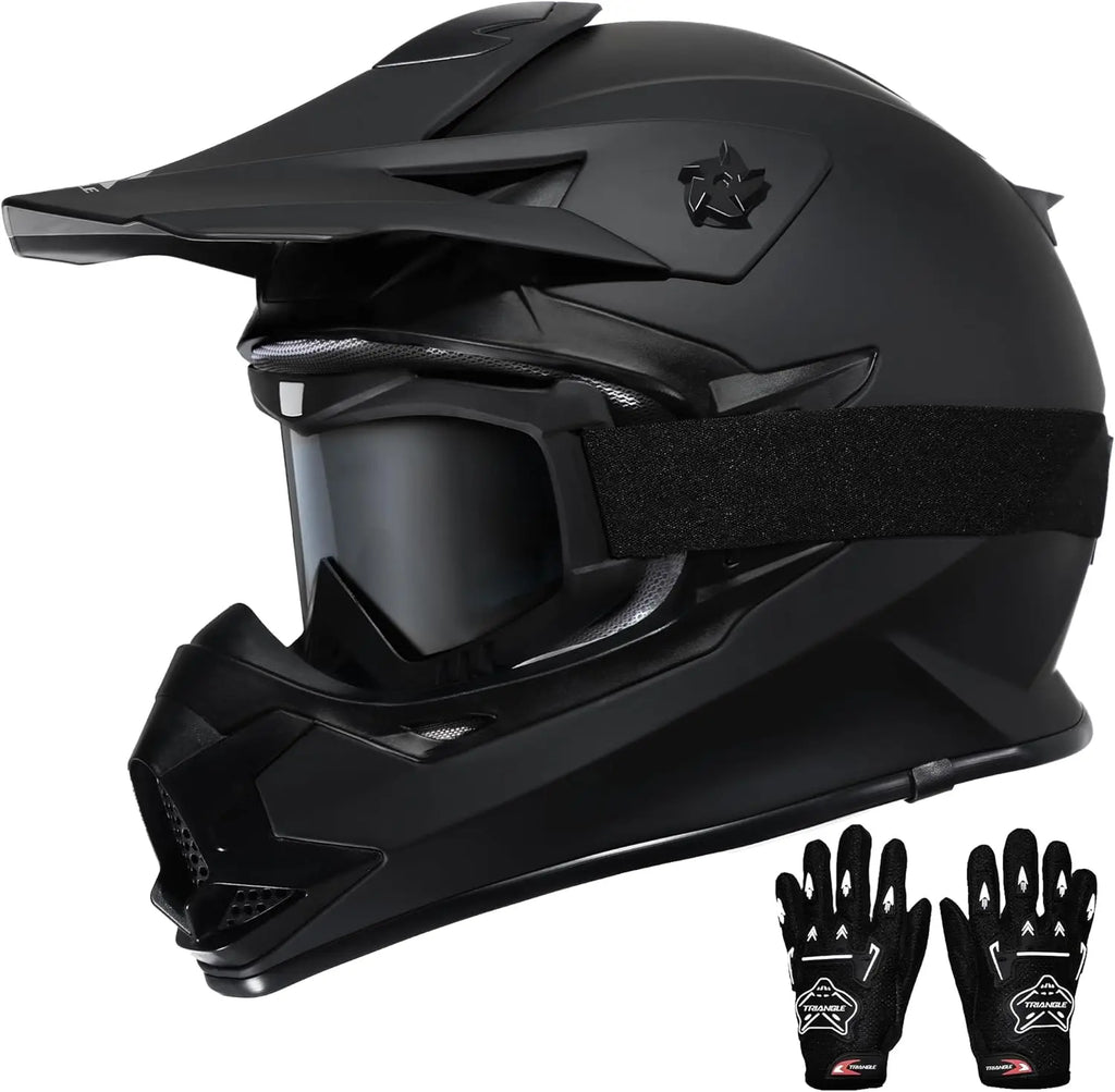 Adult and teens Dirt Bike Helmet Full Face Motorcycle Helmets with Adjustable Goggles  Motocross Helmet for Off-Road ATV BMX UTV