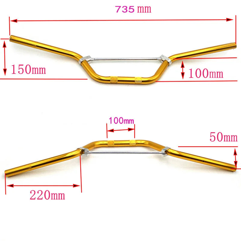 Handlebar 22mm with Bar Pad or Handle Grips for Motorcycle Motocross Dirt Pit Bike