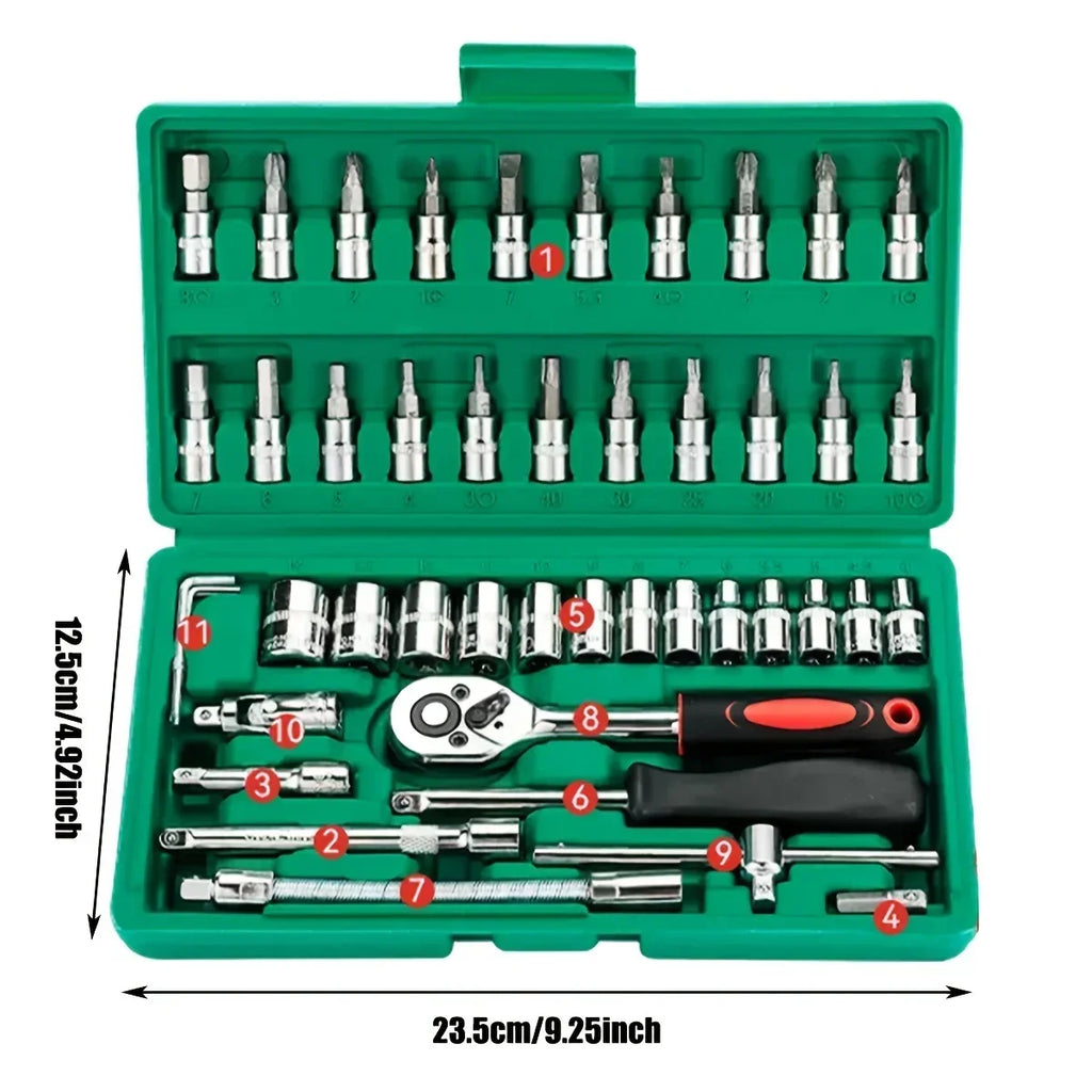Socket Wrench Tool Kit 46 Pieces For E Bikes/E Motos and Mountain Bikes/Pedal Bikes